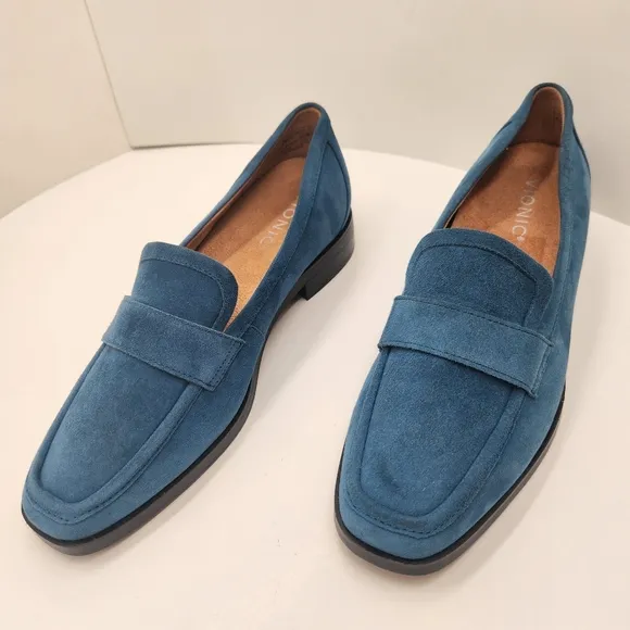 Vionic loafers women's 7 royal blue suede Sellah preppy comfy classic new $139