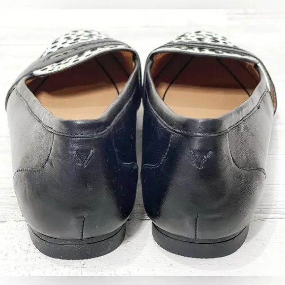 Vionic Savanah Spot Loafers Size 7 Black‎ Animal Print Loafer Spot Print