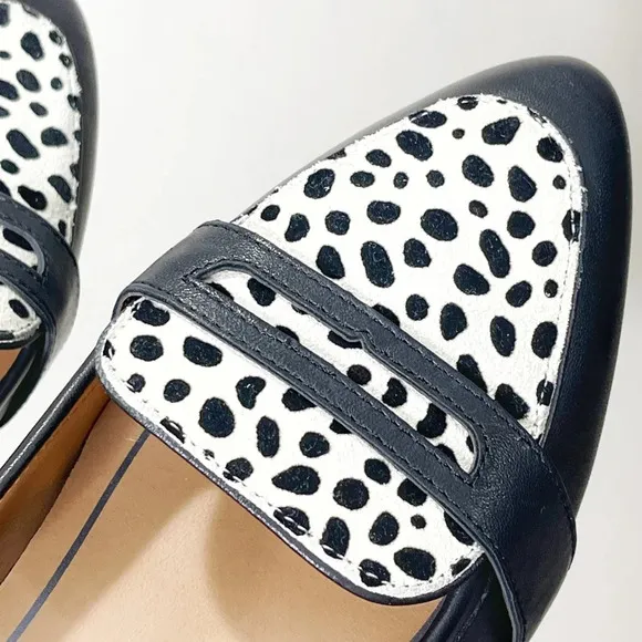 Vionic Savanah Spot Loafers Size 7 Black‎ Animal Print Loafer Spot Print