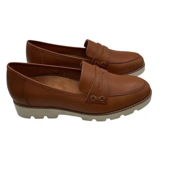 VionicCheryl II Leather Lug Sole Penny Loafers Brown size 10