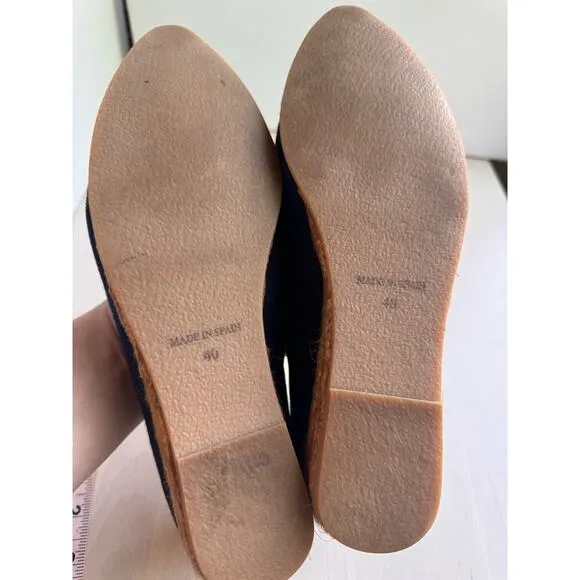 Viscata Barcelona Blue  Rubina Canvas Flat Handmade Wedges  size 40 / us 9