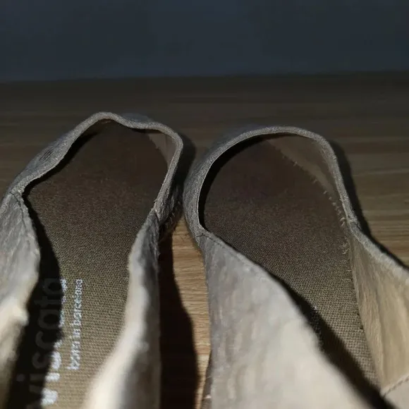 Viscata Barcelona Cotton Espadrilles Womens Shoes Gray Canvas Platform EU 40
