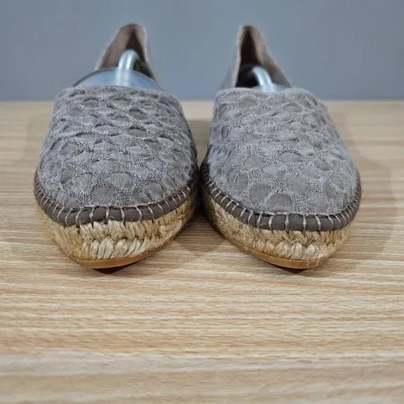 Viscata Barcelona Cotton Espadrilles Womens Shoes Gray Canvas Platform EU 40