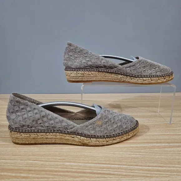 Viscata Barcelona Cotton Espadrilles Womens Shoes Gray Canvas Platform EU 40