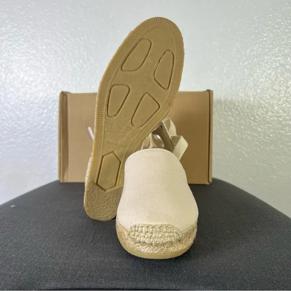 Viscata Escala Espadrille Canvas Wedges w/Sleek Ankle Laces Size 39 EUR Size