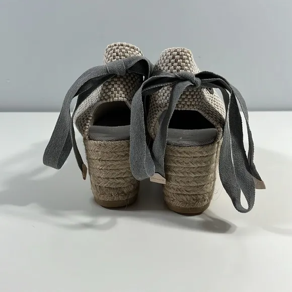 Viscata Fosca Suede Lace Up Espadrille Wedges Sz 8/39 NWOB Ankle Ties Summer