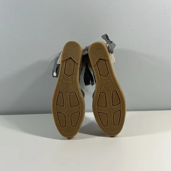 Viscata Fosca Suede Lace Up Espadrille Wedges Sz 8/39 NWOB Ankle Ties Summer