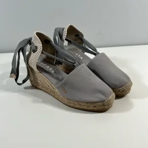 Viscata Fosca Suede Lace Up Espadrille Wedges Sz 8/39 NWOB Ankle Ties Summer