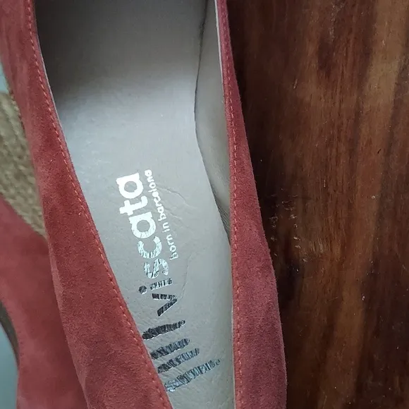 Viscata Suede Wedge Espadrilles - Marquesa, Garnet, Size 42 (10)