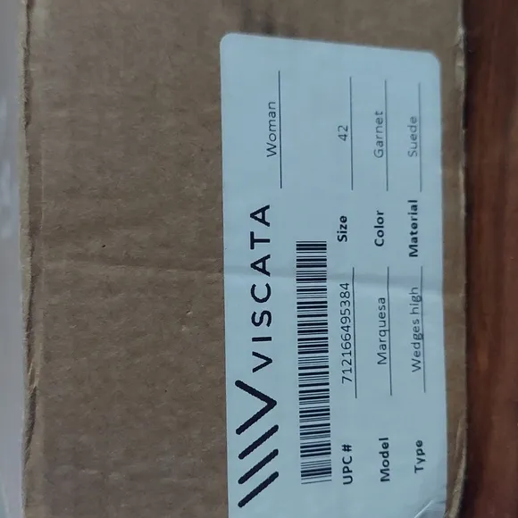 Viscata Suede Wedge Espadrilles - Marquesa, Garnet, Size 42 (10)