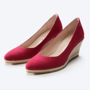 Viscata Sz 39 Roses Limited Edition Canvas V Cut Espadrille Wedges Sz 8 New SH35