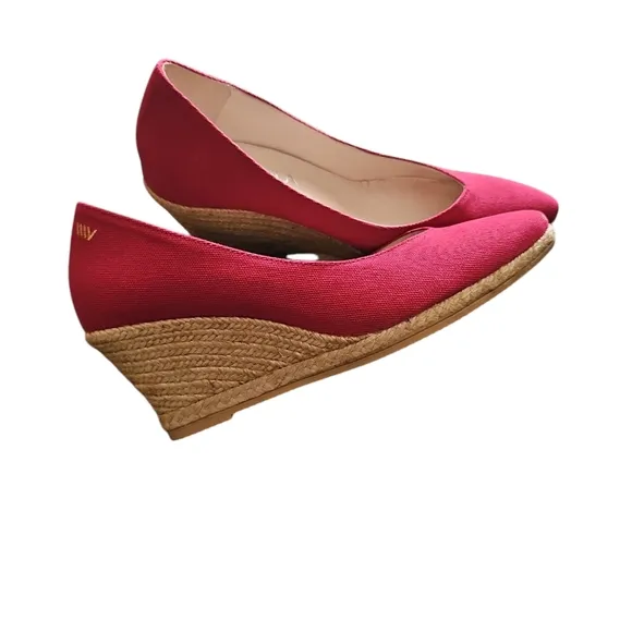 Viscata Sz 39 Roses Limited Edition Canvas V Cut Espadrille Wedges Sz 8 New SH35