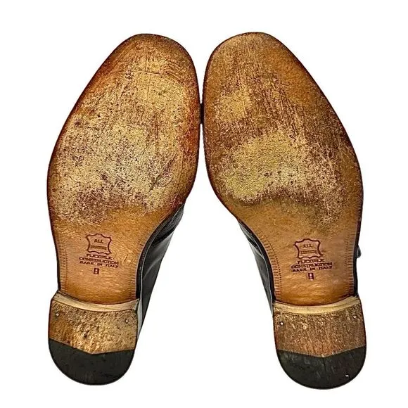 Vito Papolo Mens Shoes Loafers Cap Toe Monk Strap Brown Size 9 Medium Pre-Owned