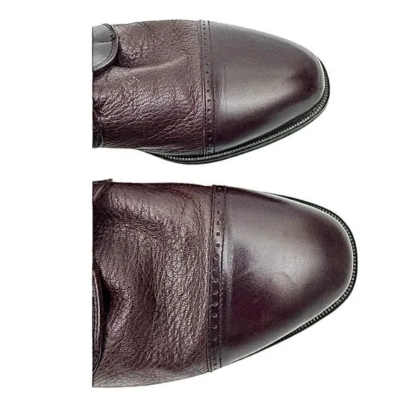 Vito Papolo Mens Shoes Loafers Cap Toe Monk Strap Brown Size 9 Medium Pre-Owned
