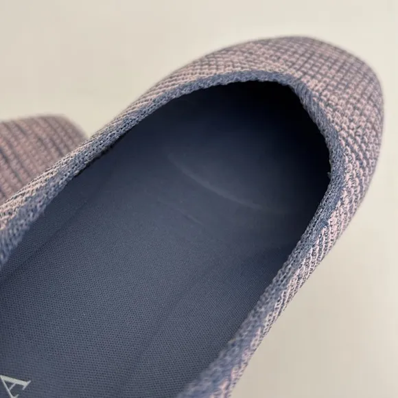 Vivaia Blue Pink Knit Stretch Comfort Ballet‎ Flats Square Toe Womens Size 40.5