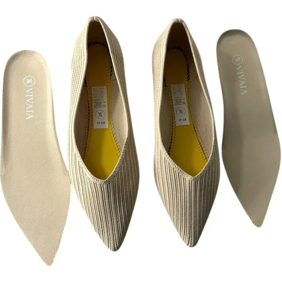 Vivaia Pointed-Toe Stripe Flats Macy Size 41 EU
