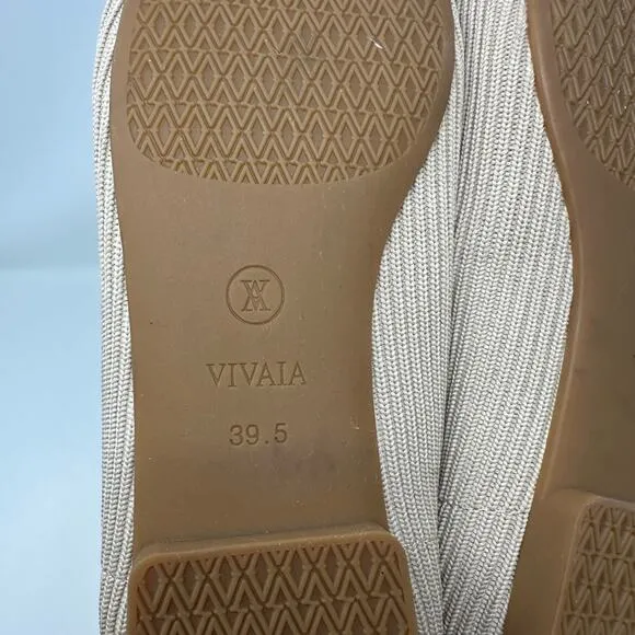 VIVAIA Samantha Classic Square-Toe Loafers Beige in Almond Size 8.5 39.5 Work