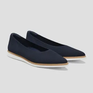 Vivaia || Veronica Pointed-Toe All-Day Standing Flats Navy Blue 38