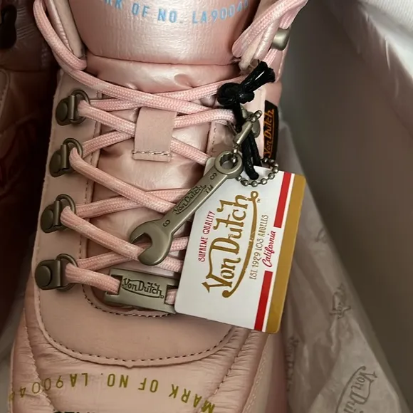 Von Dutch Pink High-Top Sneakers