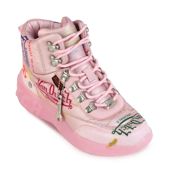 Von Dutch Pink High-Top Sneakers