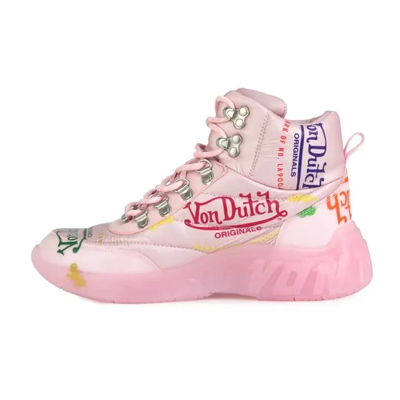 Von Dutch Pink High-Top Sneakers