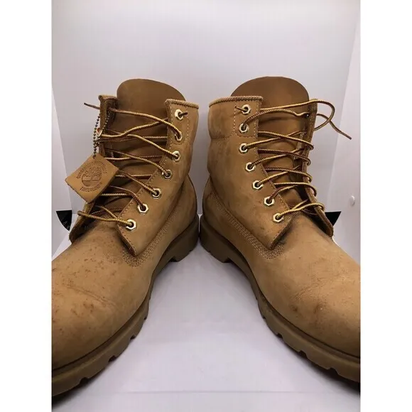 VTG‎ Timberland Basic Men’s Boots 11.5 Wheat Nubuck 6” Waterproof 10066