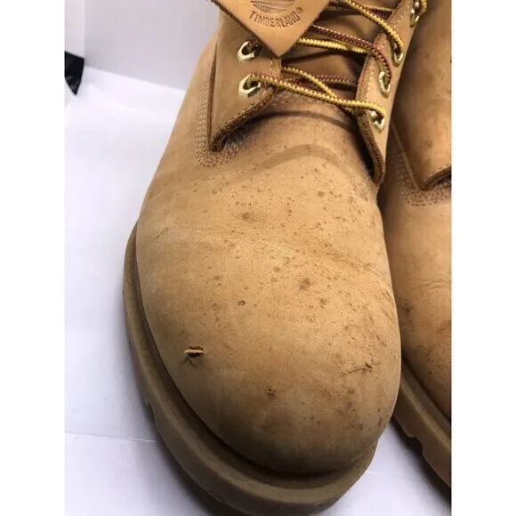VTG‎ Timberland Basic Men’s Boots 11.5 Wheat Nubuck 6” Waterproof 10066