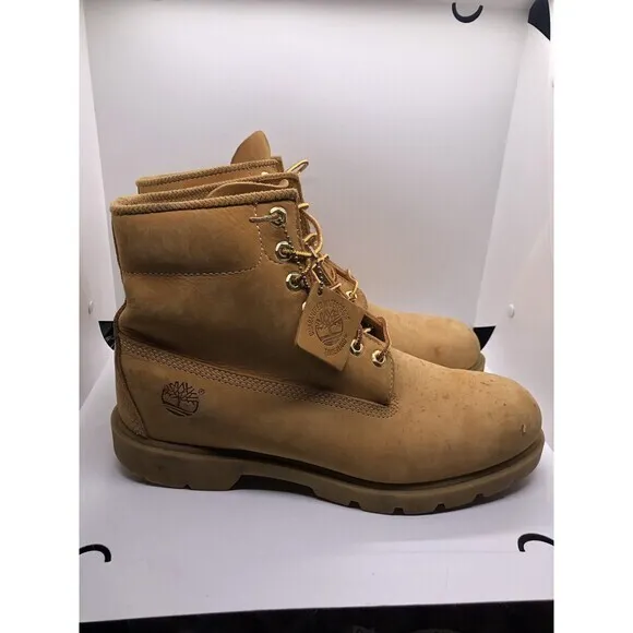 VTG‎ Timberland Basic Men’s Boots 11.5 Wheat Nubuck 6” Waterproof 10066