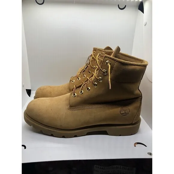 VTG‎ Timberland Basic Men’s Boots 11.5 Wheat Nubuck 6” Waterproof 10066