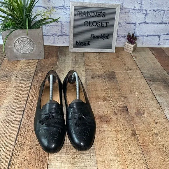 Vtg 80s Salvatore Ferragamo Wing Tip Tassel Loafers