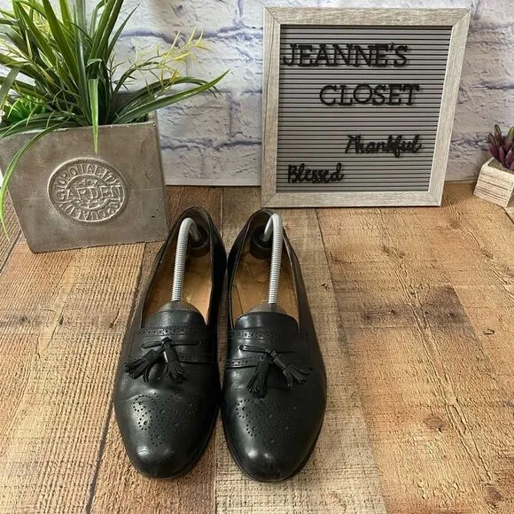 Vtg 80s Salvatore Ferragamo Wing Tip Tassel Loafers