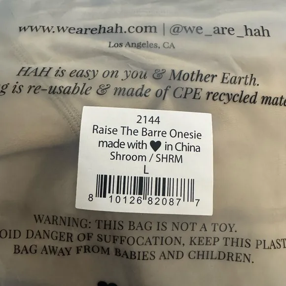 We are HAH Raise The Barre Onesie