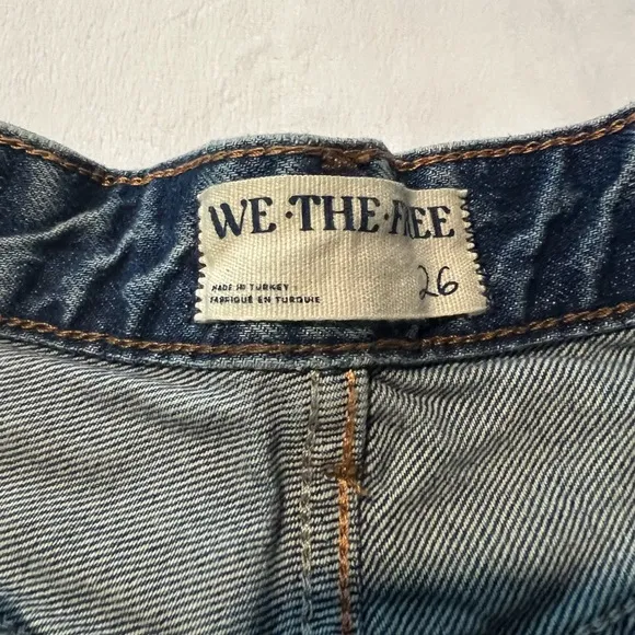 We the free high top wide crop jeans