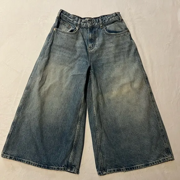 We the free high top wide crop jeans