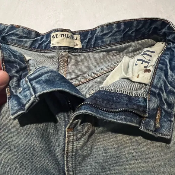 We the free high top wide crop jeans
