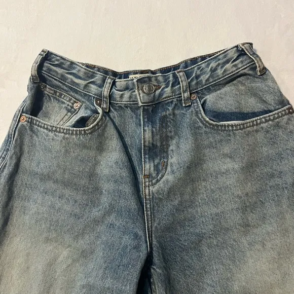 We the free high top wide crop jeans