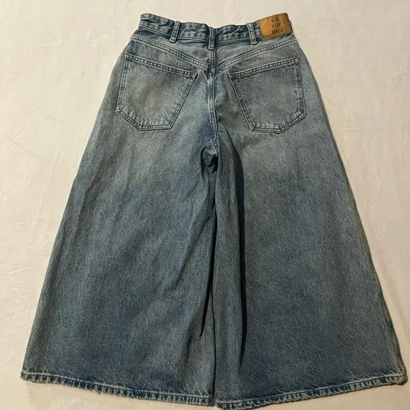 We the free high top wide crop jeans