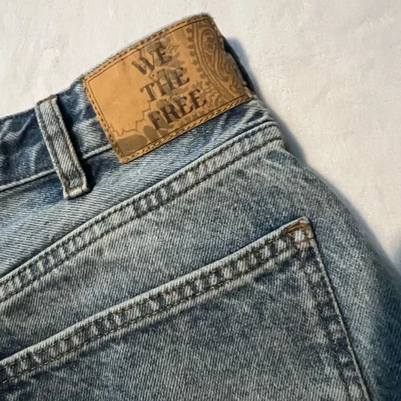 We the free high top wide crop jeans