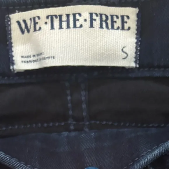 We The Free Knockout Mid-Rise Crop Jeans Dark‎ &amp; Stormy Sz Sm