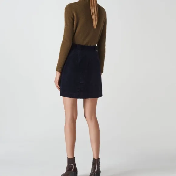 Whistles Corduroy Mini Skirt with Resin Buckle