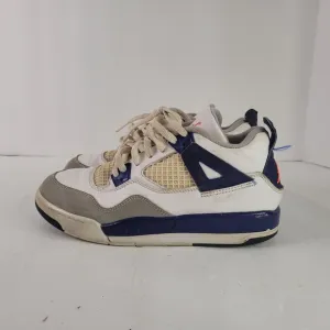 White and Blue Chunky Sneakers with Multi-layered Sole