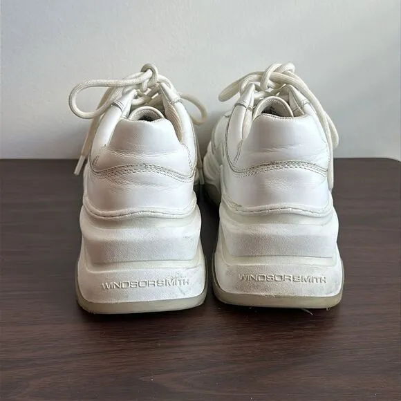 Windsor Smith Chaos White Chunky Sneakers Sz 10