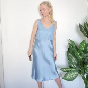 WinterSilks 100% silk and lace slip dress