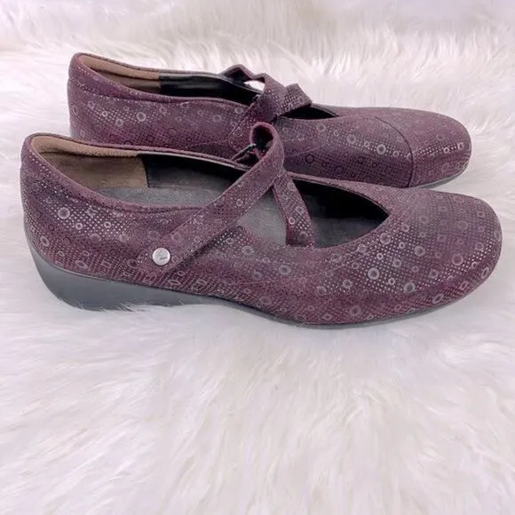 Wolky | purple Mary Jane loafers 9.0 Velcro closure (41)