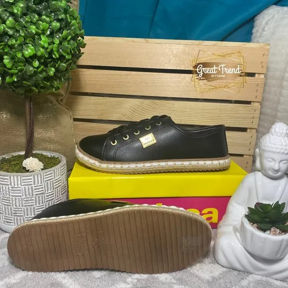 Women Espadrilles Black Casual Sneakers