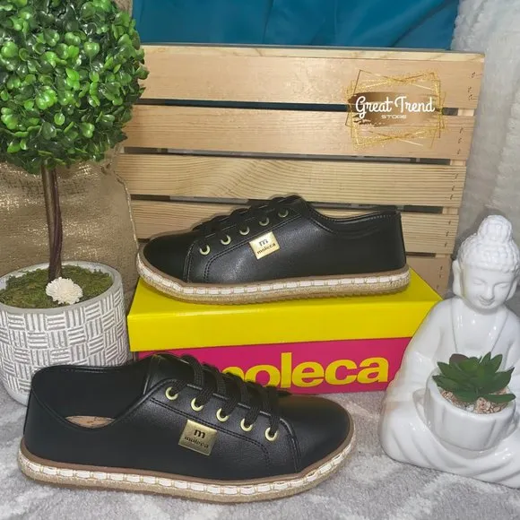 Women Espadrilles Black Casual Sneakers