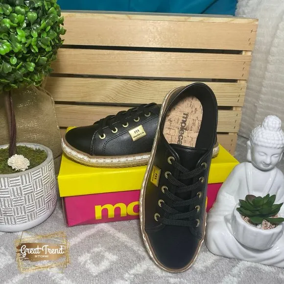 Women Espadrilles Black Casual Sneakers