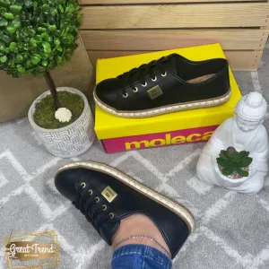Women Espadrilles Black Casual Sneakers