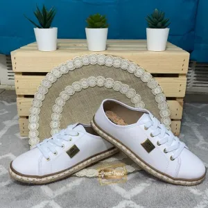 Women Espadrilles White Casual Sneakers