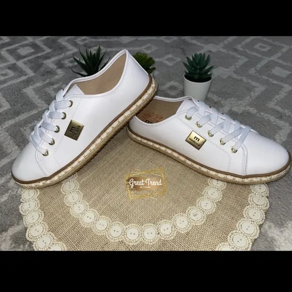 Women Espadrilles White Casual Sneakers